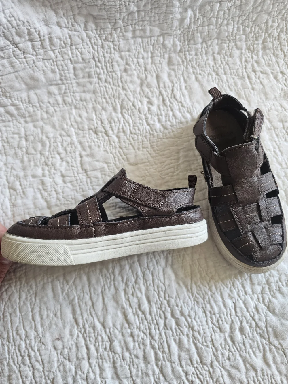 OshKosh Bagosh Kids Brown Fisherman Sandals - Comfortable Everyday Wear 9 Child
